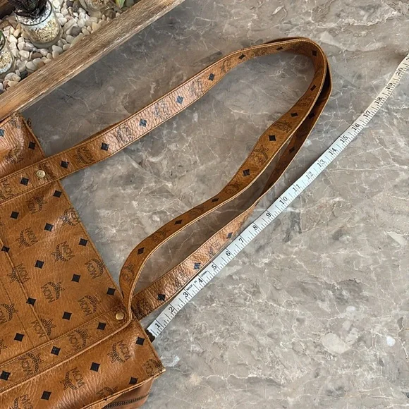 MCM Brown Monogram Tote Bag - Picture 15 of 16